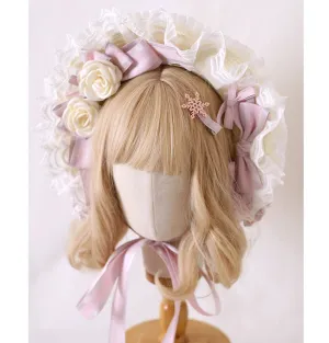 Xiaogui~Sweet Lolita Headdress Pink Handmade Christmas Accessories