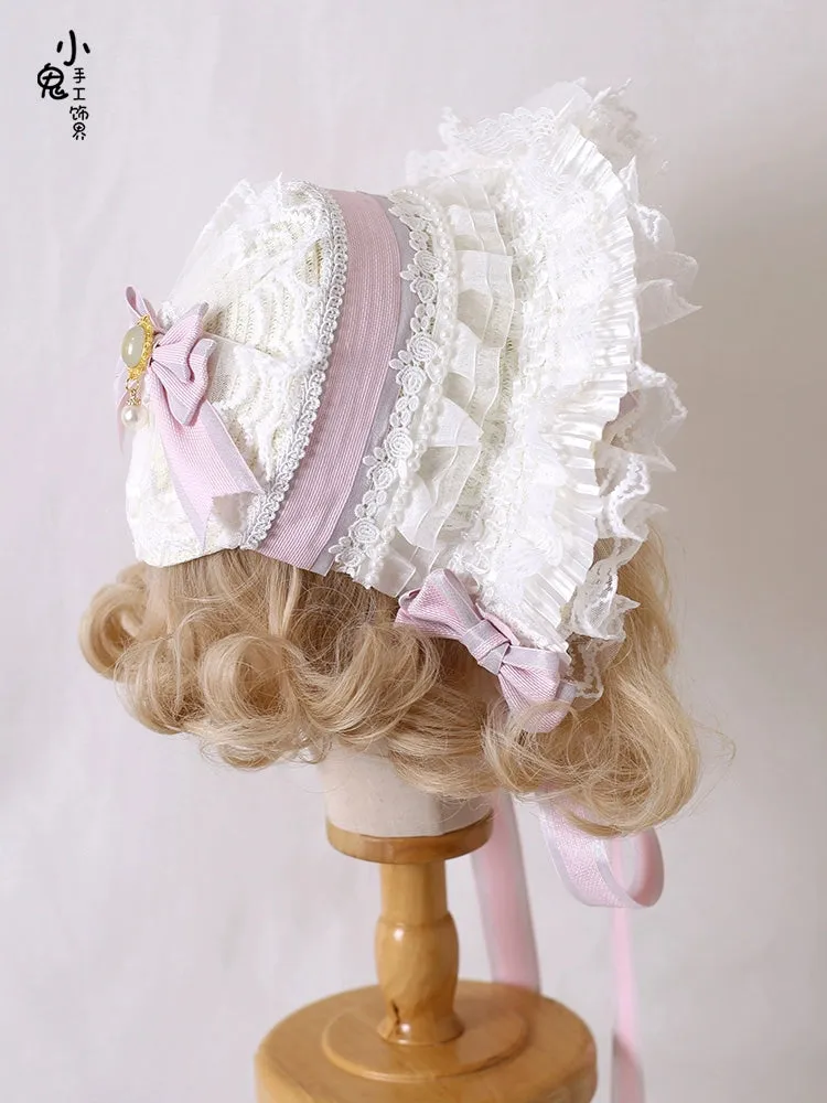 Xiaogui~Sweet Lolita Headdress Pink Handmade Christmas Accessories