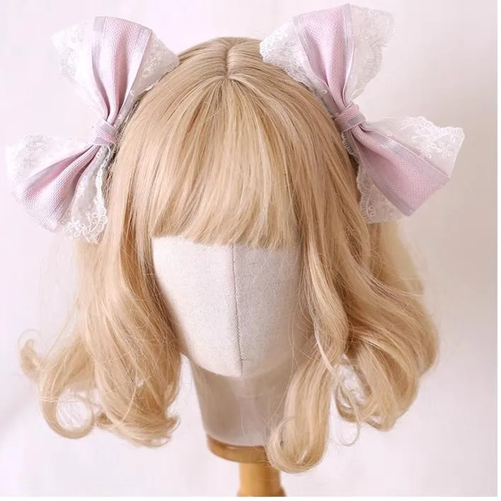Xiaogui~Sweet Lolita Headdress Pink Handmade Christmas Accessories