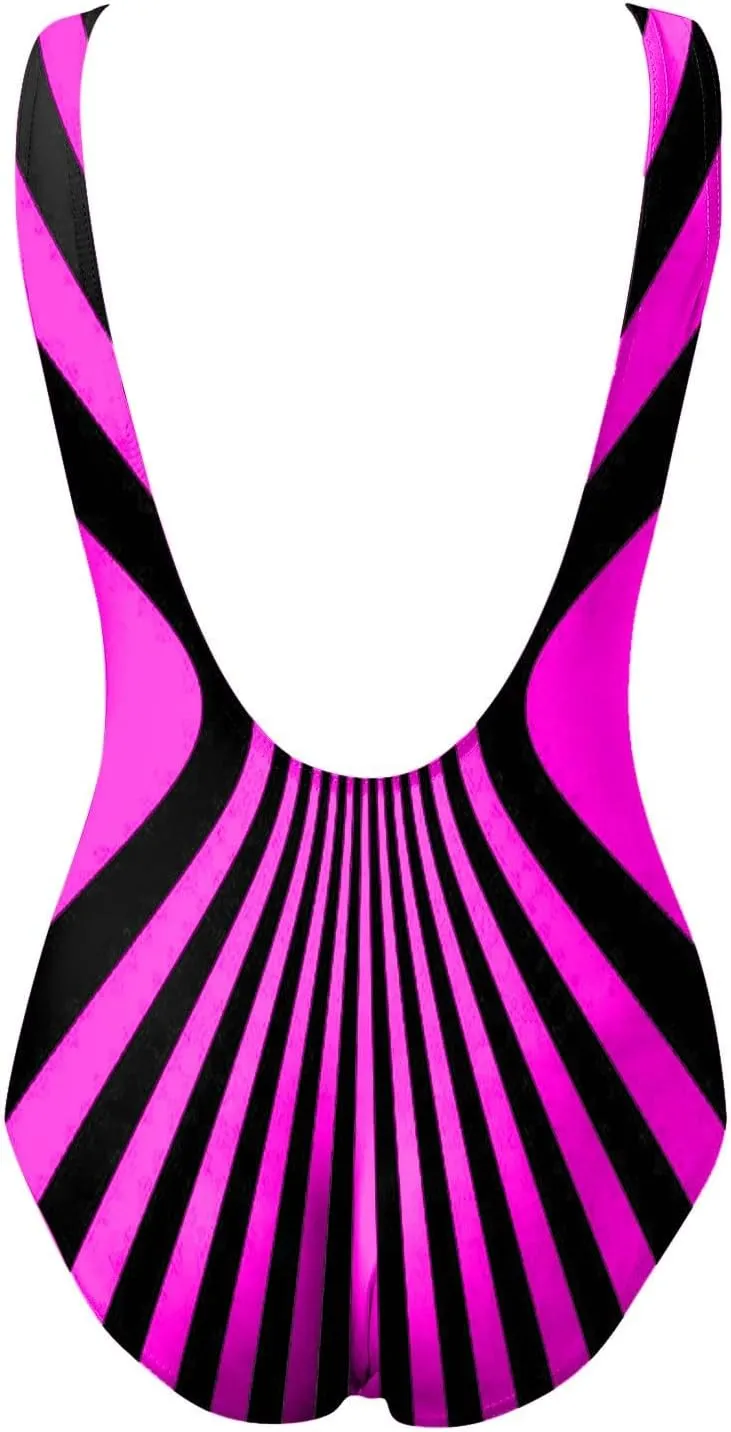 XRCQCAD Women's One Piece Swimsuits Tummy Control Monokini High Waisted Bathing Suit Plus Size Backless Swimwear