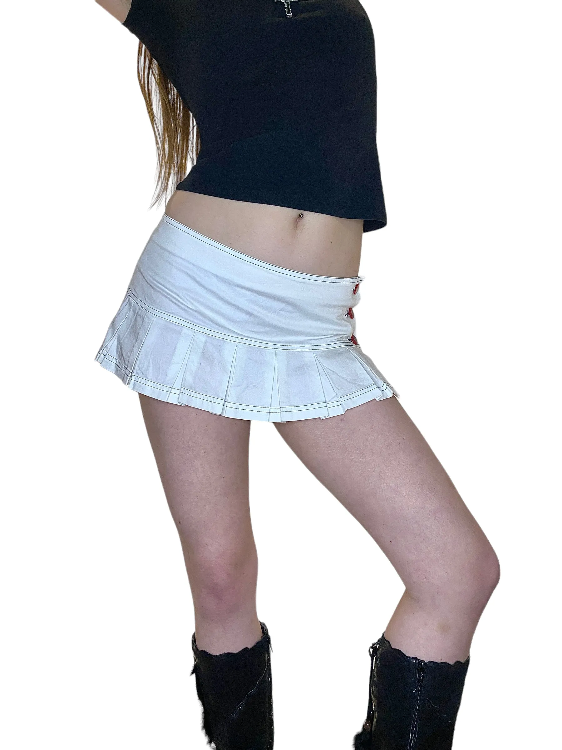 Y2K Emporio Armani Pleated Micro Skirt (S)