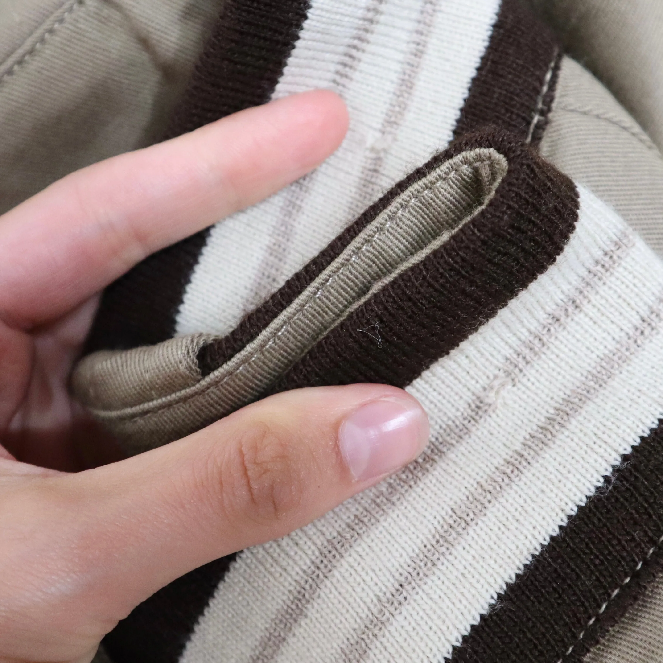 Y2K French Khaki Cargo Skirt (XS)