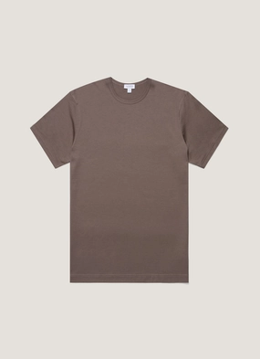 Year-Round Wear Men's Classic T-shirt in Walnut NonRestrictiveCut Comfy Apparel Men's Classic T-shirt in Walnut