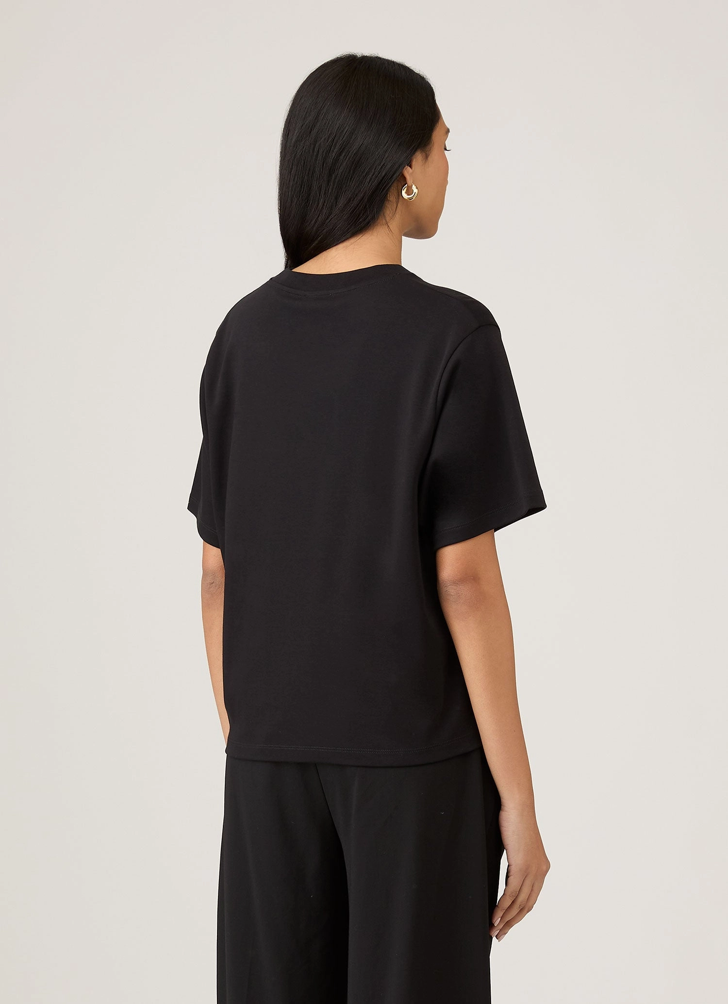 monochromatic Women's Boxy Heavyweight T-shirt in Black