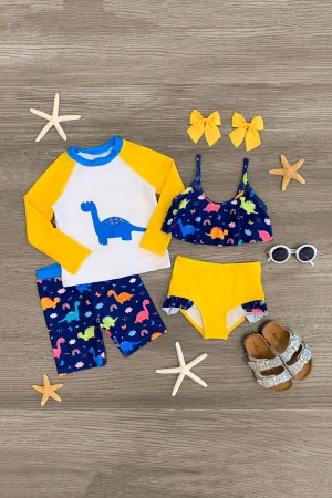 Yellow & Blue Dinosaur Swimsuit - Boy Or Girl!