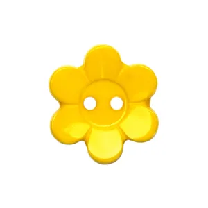 Yellow Daisy Buttons (5 Pcs) - 13mm, 15mm or 18mm