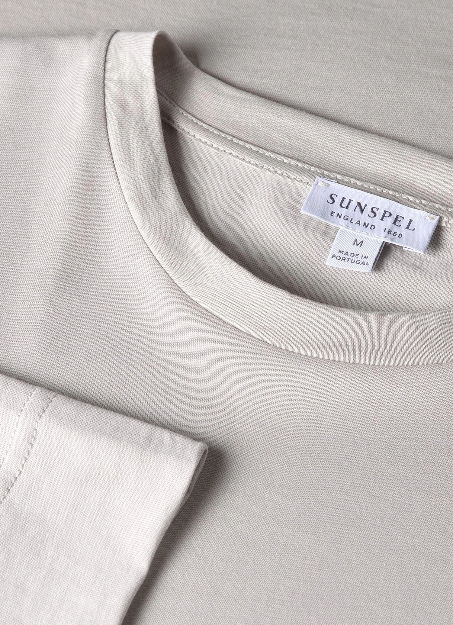 Men's Long Sleeve Riviera Midweight T-shirt in Putty Quality Fabric Moisture Wicking Fabric