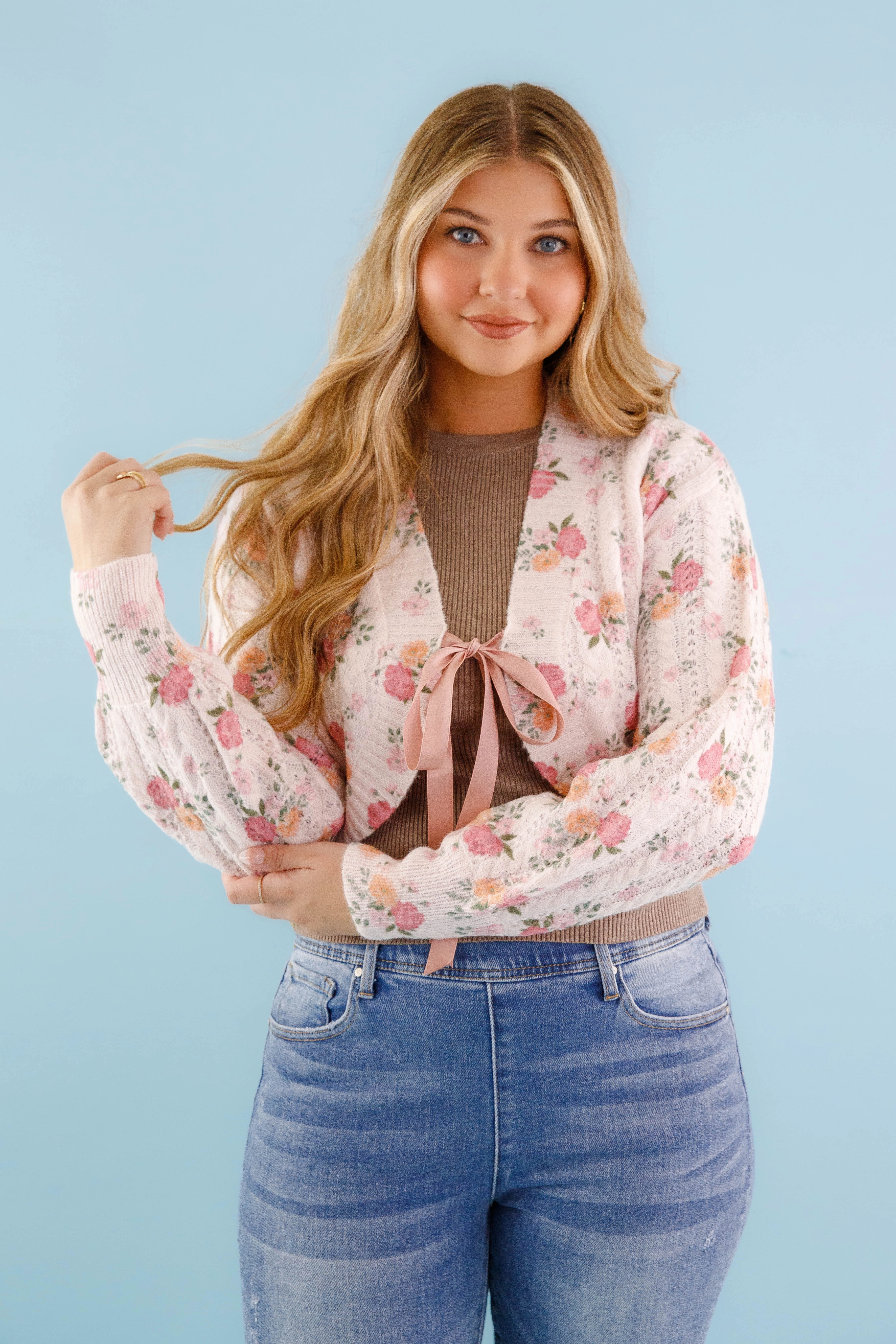 You And I Cardigan-Pink Tear Resistant Reinforcement