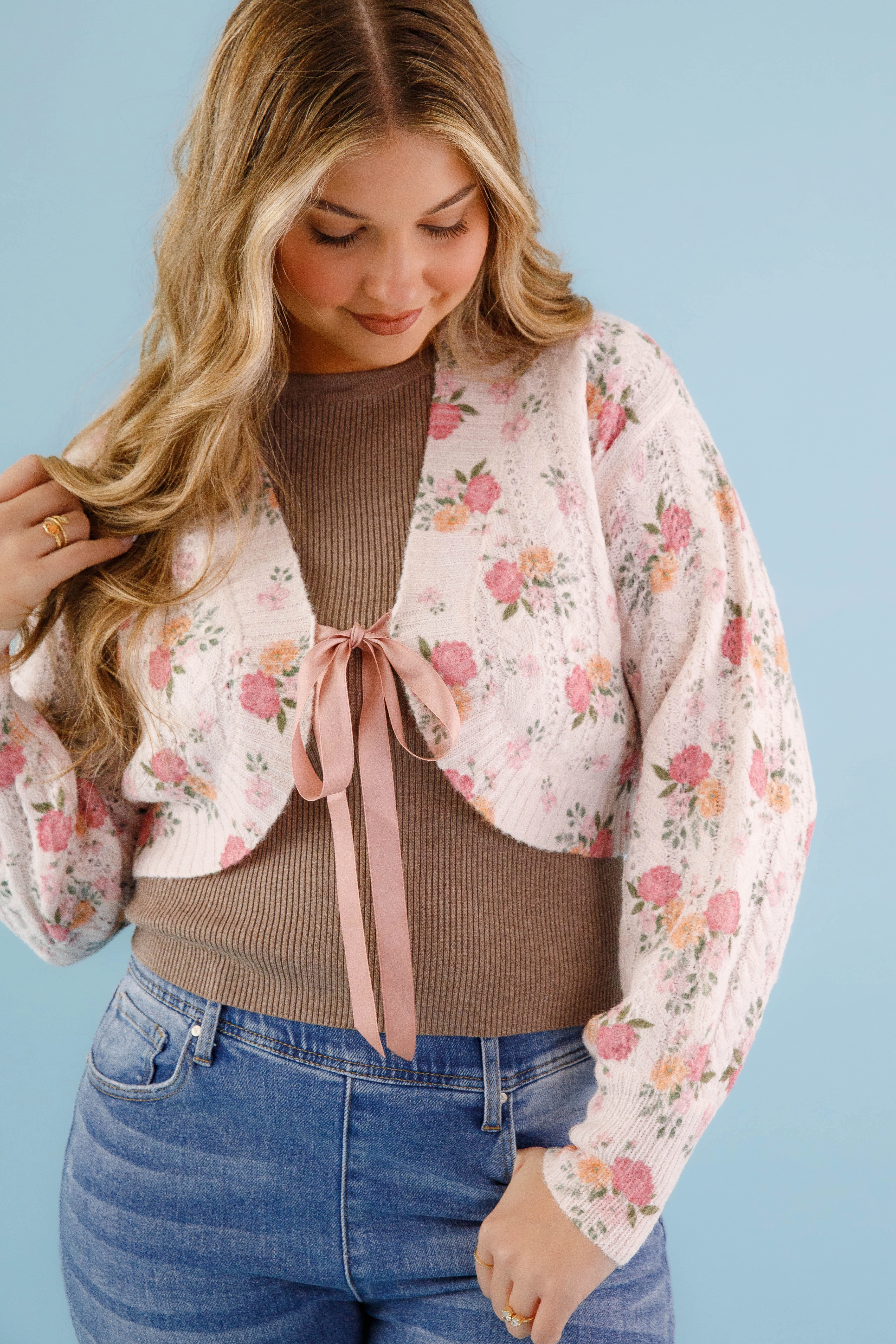 Comfortable Cotton You And I Cardigan-Pink