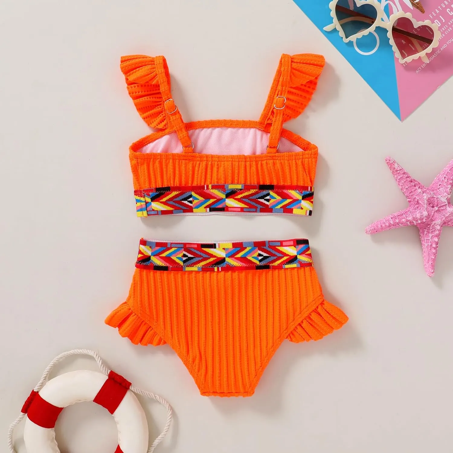 YOUNGER TREE Toddler Swimsuit Girl 2-Pieces Leopard Bathing Suits Halter Top Bikini Bottoms Swimming Suit Kids Beach Swimwear
