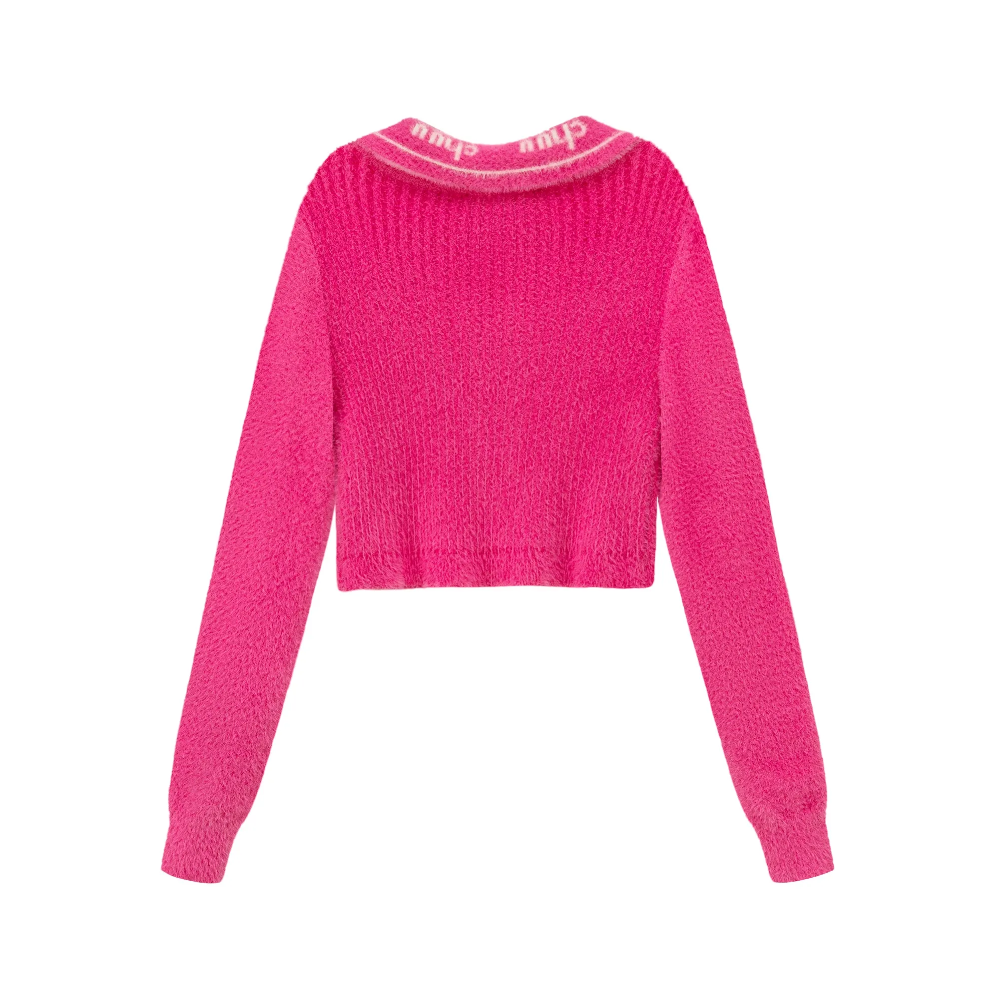 Your Sweetheart Open Collar Cropped Knit Top