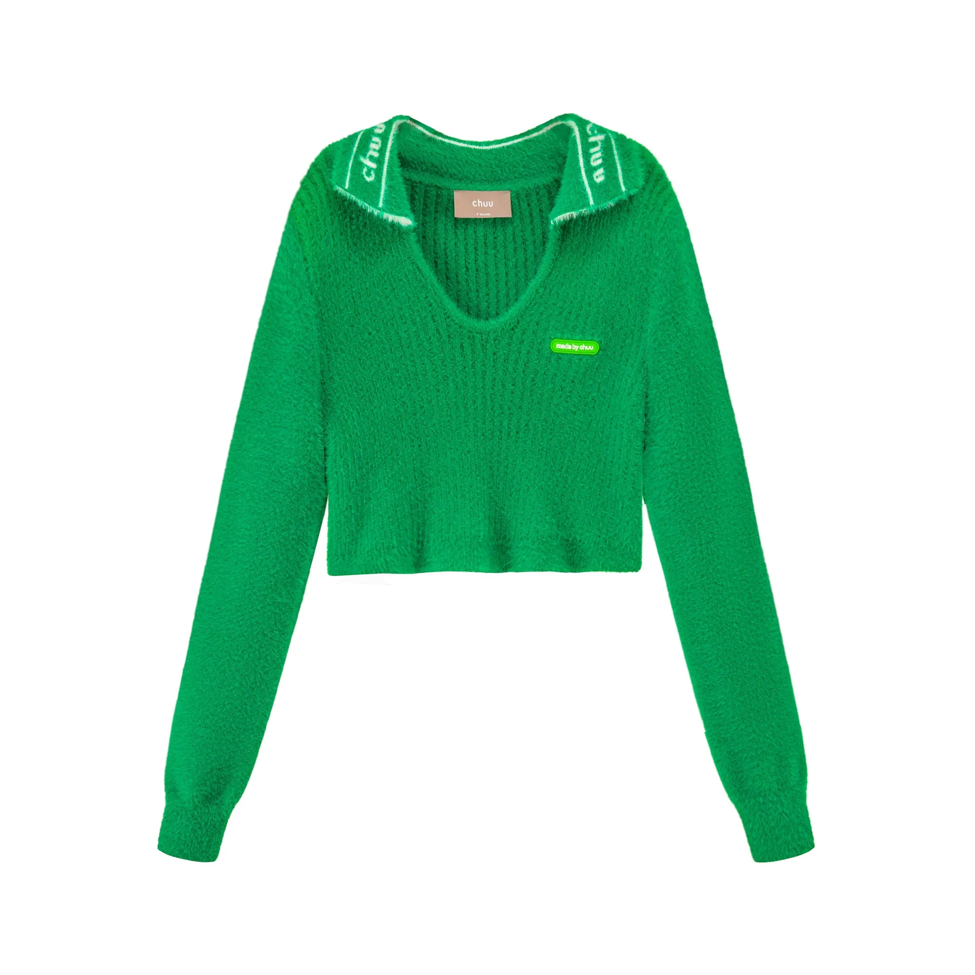 Your Sweetheart Open Collar Cropped Knit Top