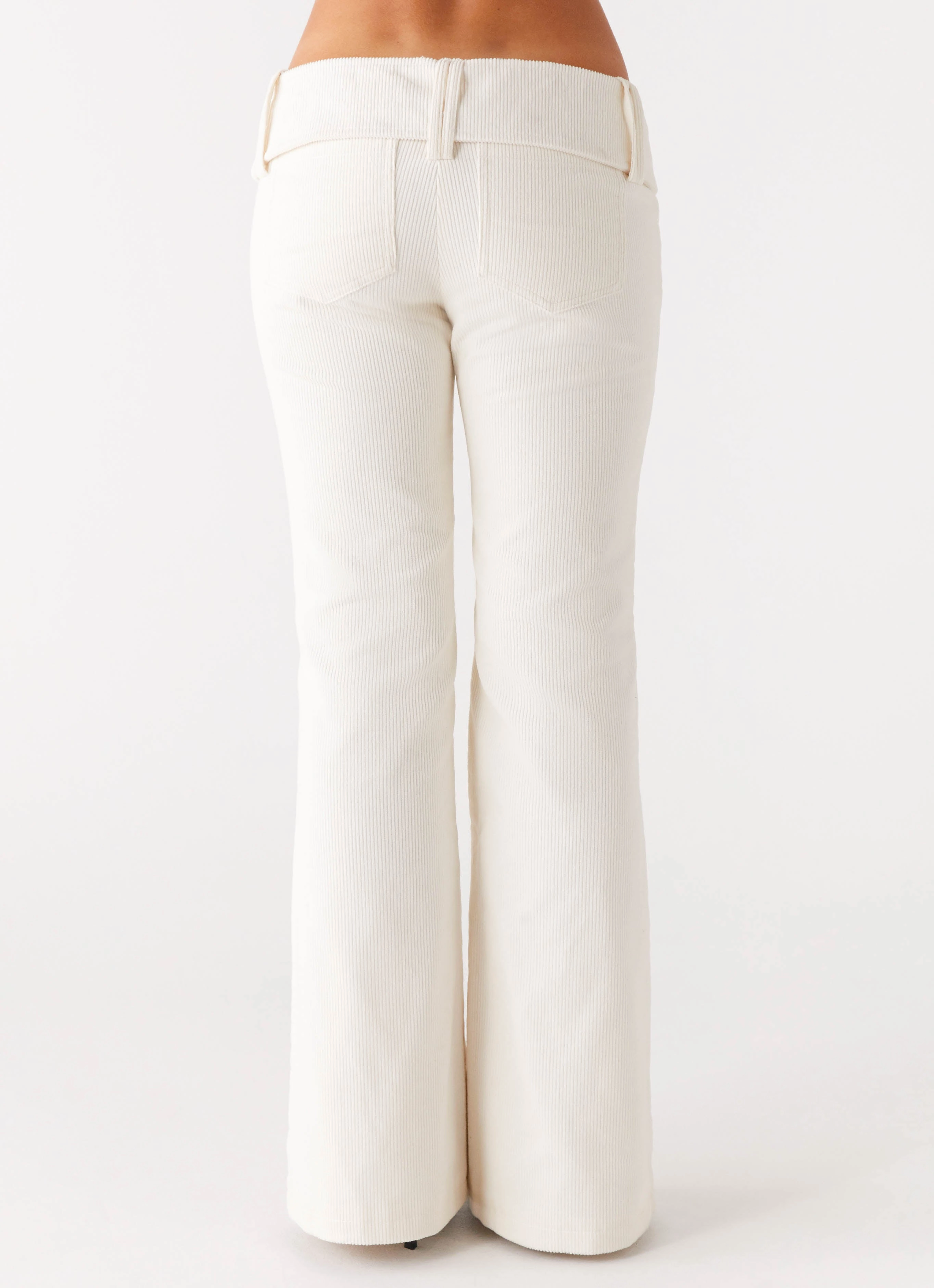 Heat Control Zadie Low Rise Cord Jeans - Pearl
