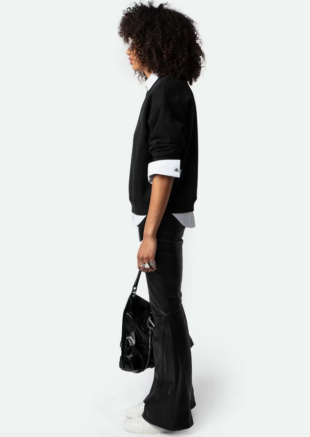 Zadig & Voltaire Oscar Love Yourself Diamant?? Sweatshirt Subtle Texture Detail Layered Comfort Wear