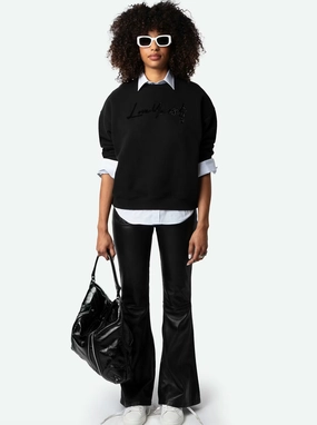 Zadig & Voltaire Oscar Love Yourself Diamant?? Sweatshirt Quick Comfort Zadig & Voltaire Oscar Love Yourself Diamant?? Sweatshirt Warm Layer Quick Drying Technology