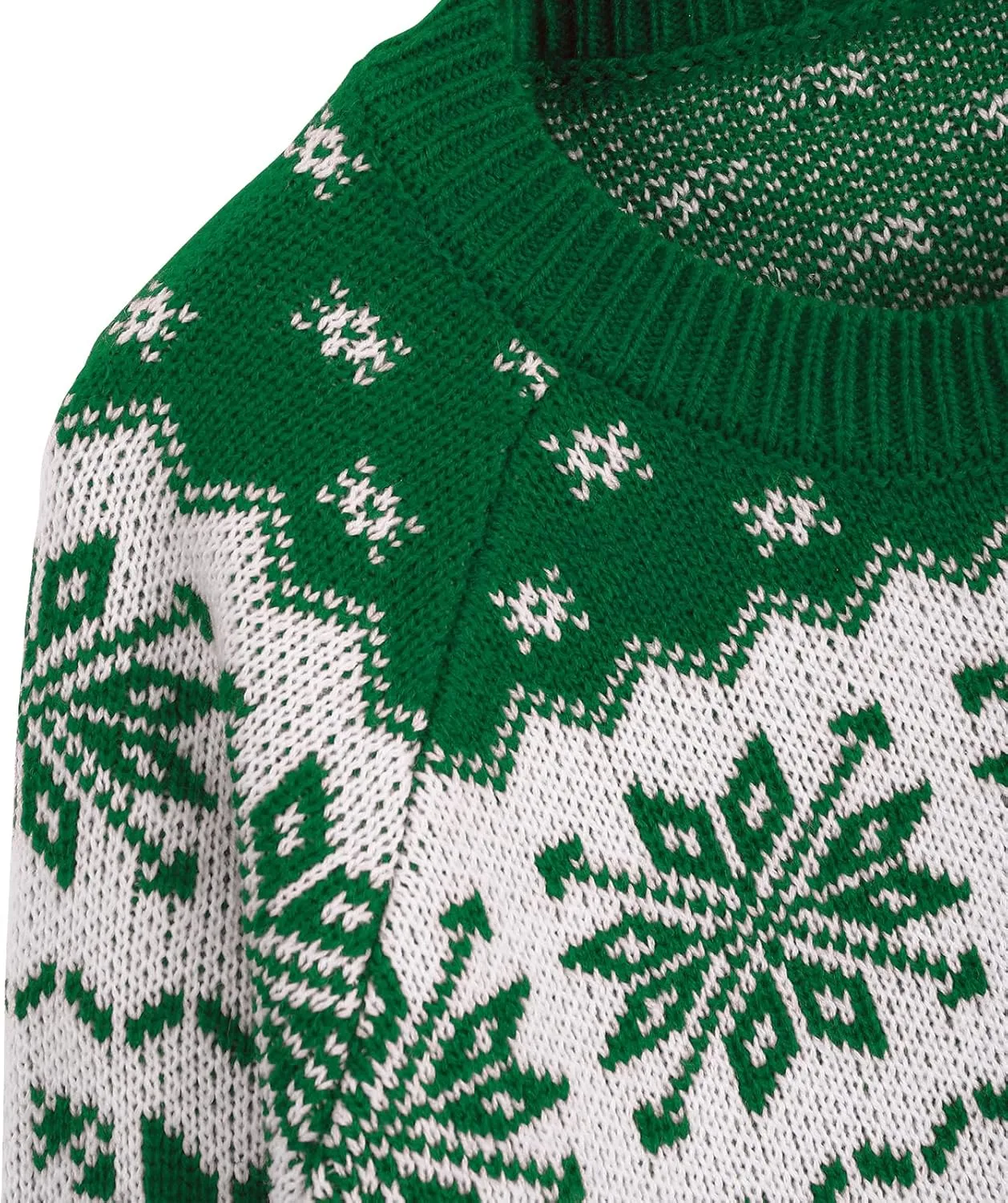 ZAFUL Women's Christmas Snowflake Reindeer Knitted Sweater Long Sleeve Crew Neck Heart Animal Print Pullover Knitwear