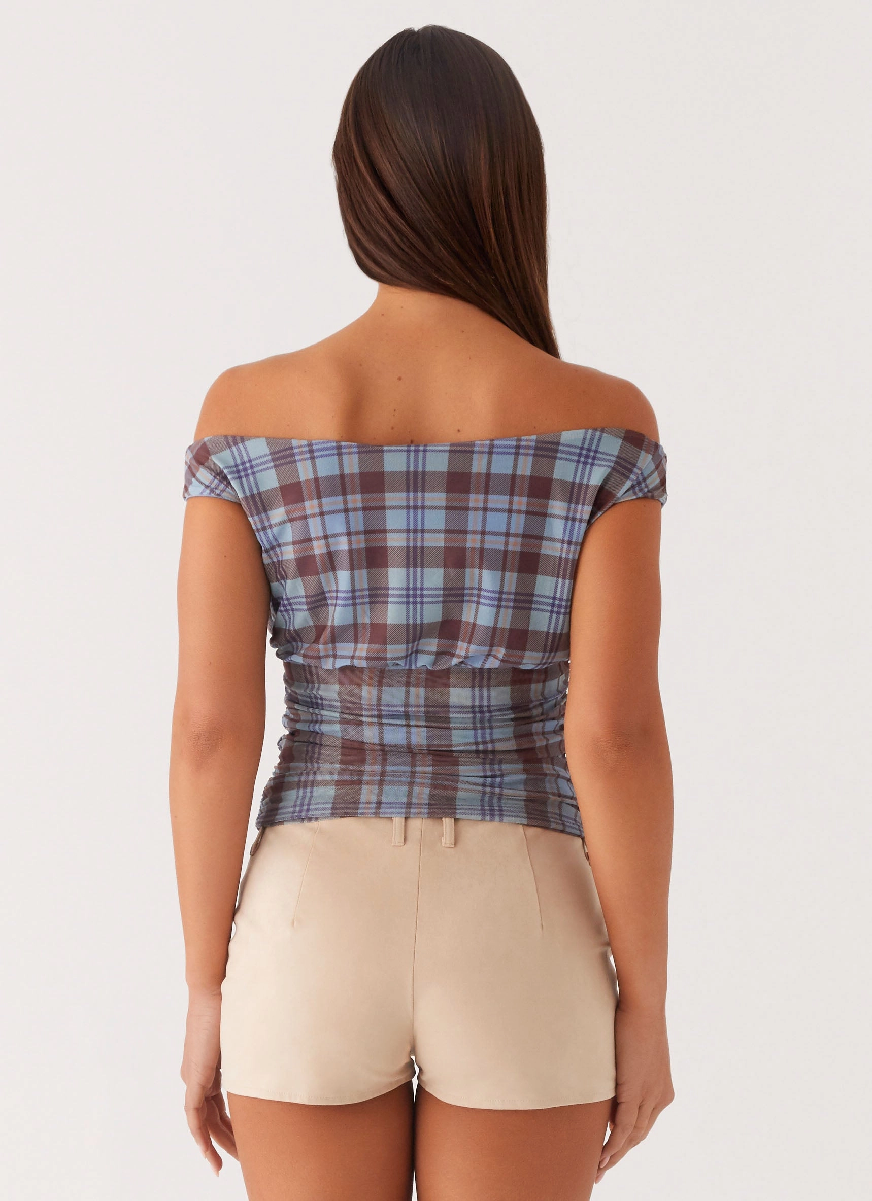 Stylish Jacket Zahli Off Shoulder Top - Shoreline Check