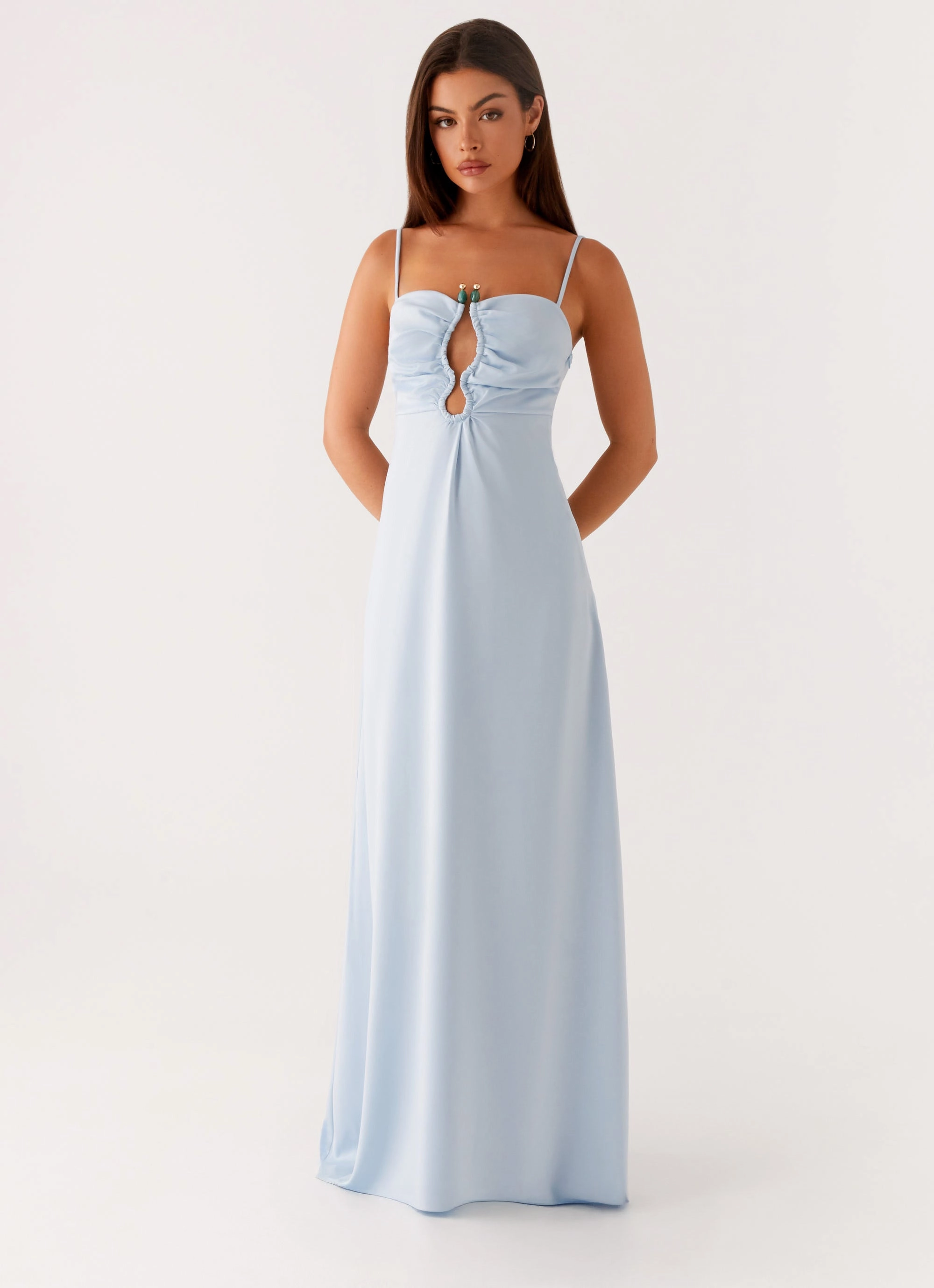 Zelda Maxi Dress - Blue Smooth Layers Neat Finish