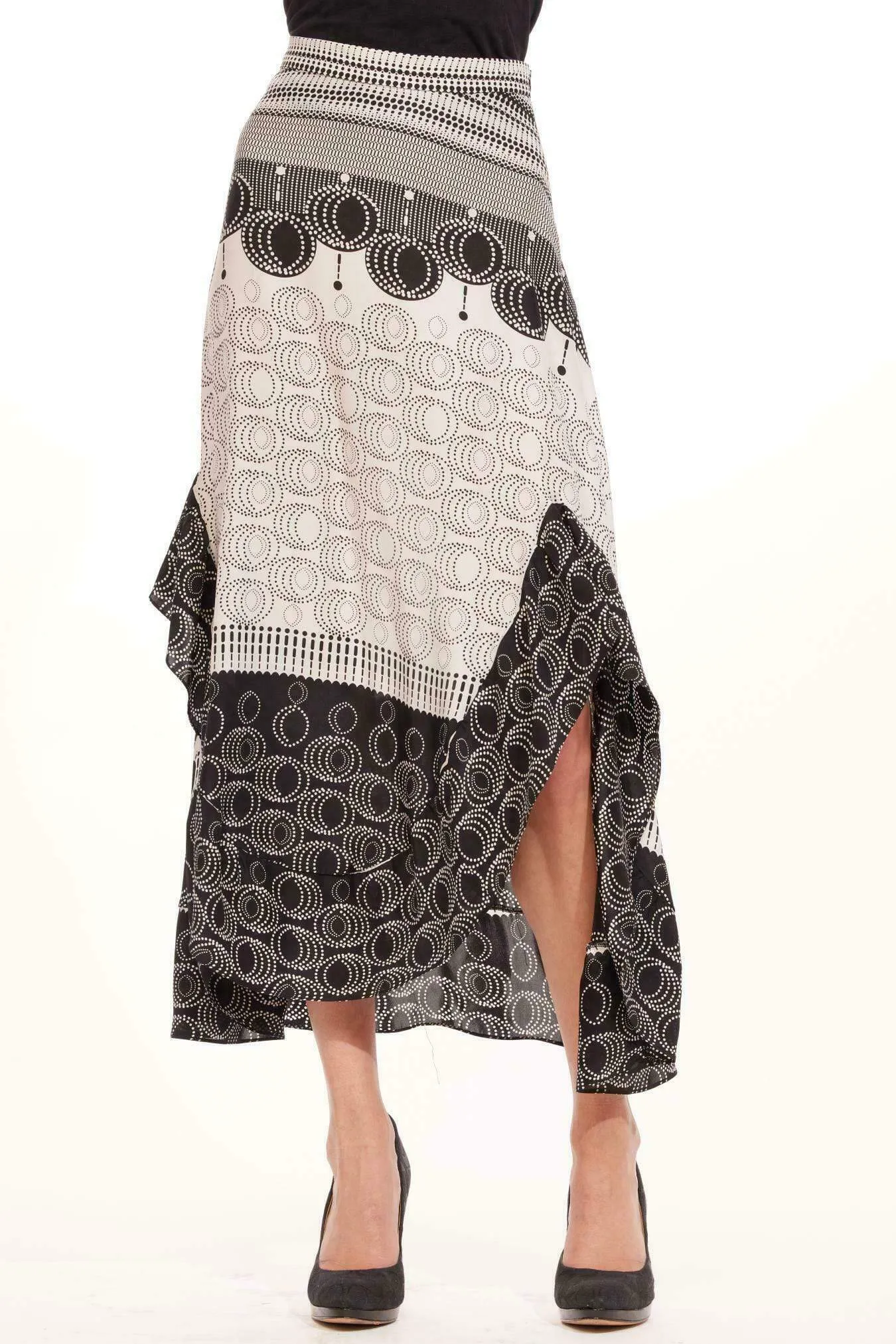 Detachable Tie Zemco Skirt - Bogata Dot
