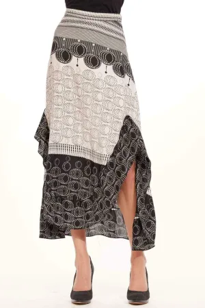 Zemco Skirt - Bogata Dot Chafe Free Lining Zemco Skirt - Bogata Dot Moisture Wicking Textile Front Slit