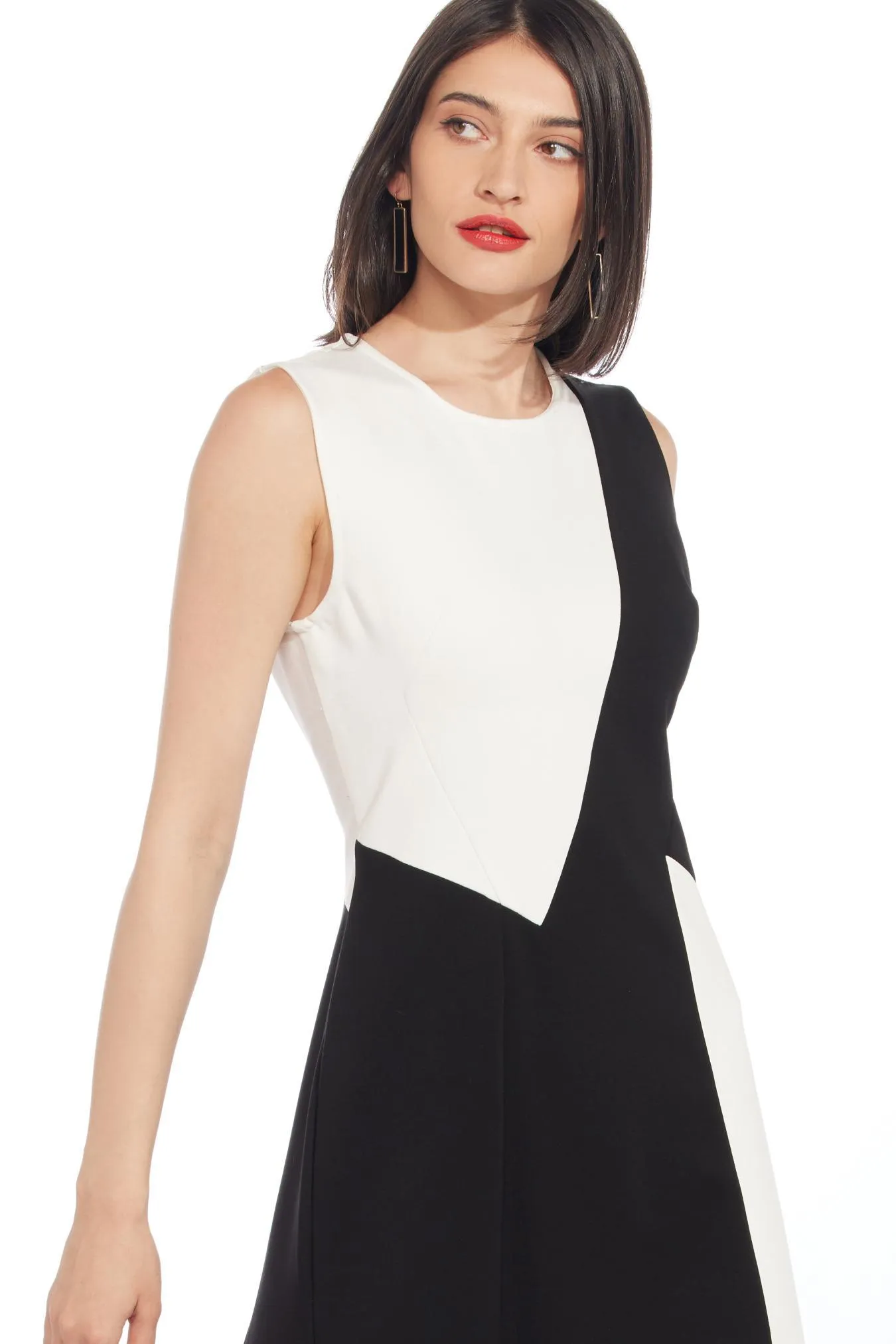 Balanced Texture Zen Dress - Black and White