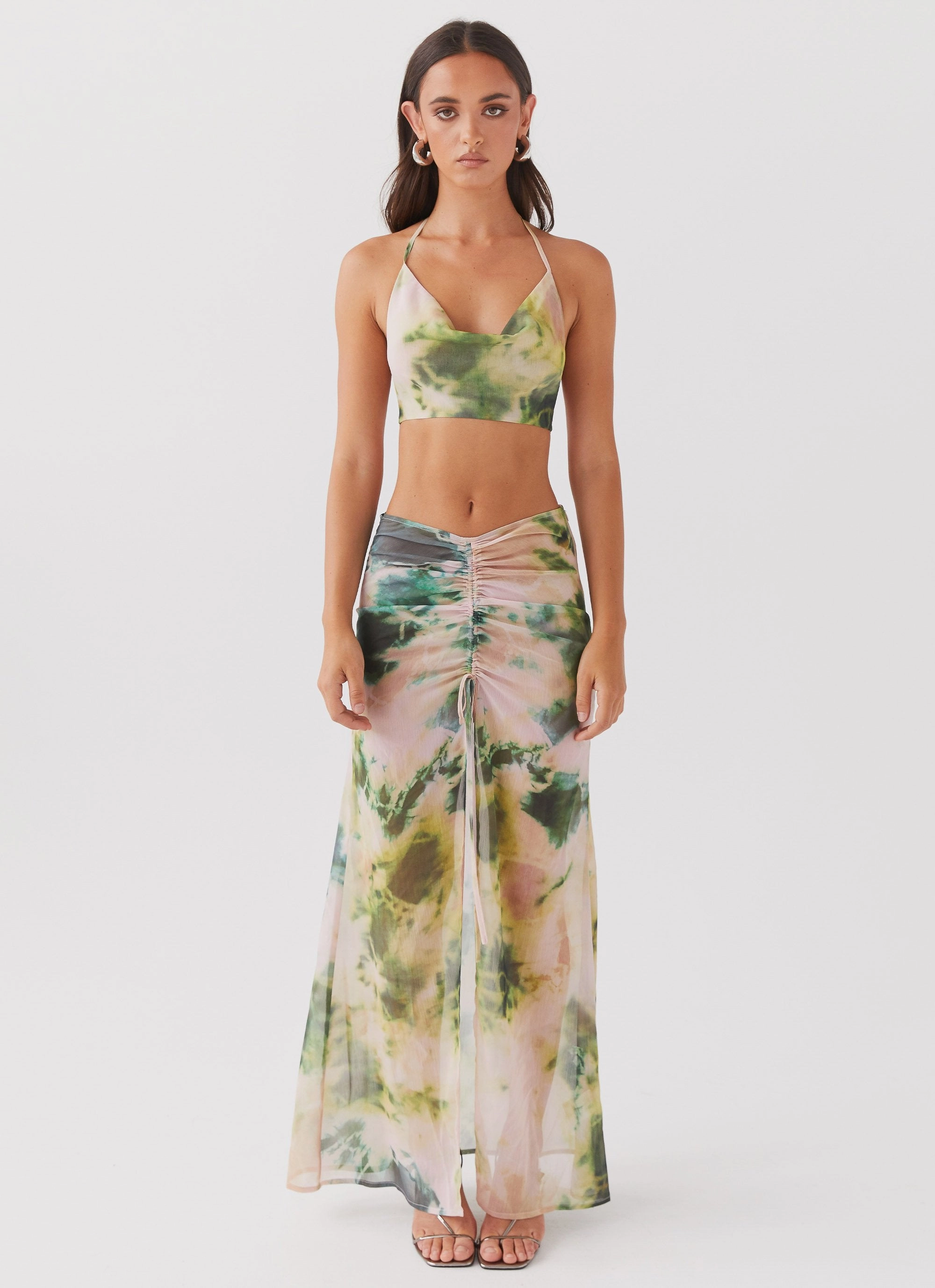 CollapsibleFrame Zenta Cowl Neck Top - Rainforest