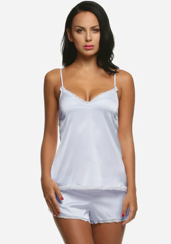 Zerah Satin V-Neck Pajamas