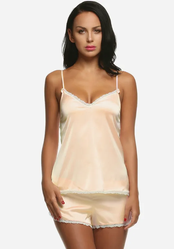 Zerah Satin V-Neck Pajamas