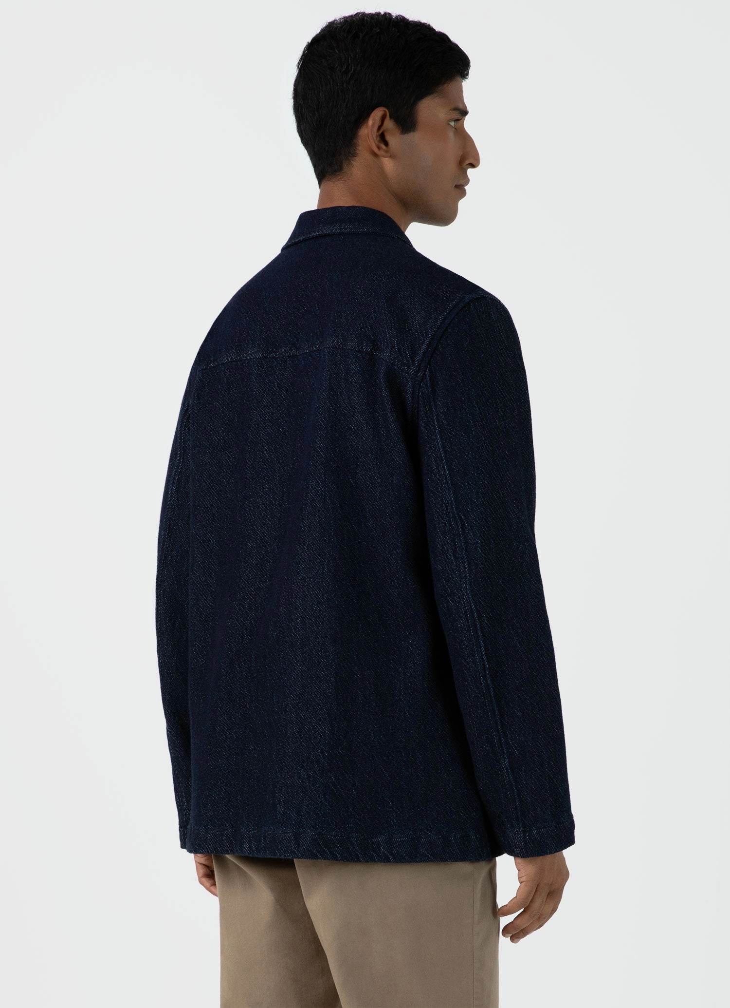 Sense Men's Denim Chore Jacket in Selvedge Denim